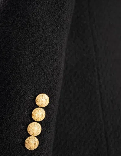 Chloé Double-breasted Virgin Wool Blend Blazer In Black