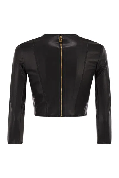 Elisabetta Franchi Top With Necklace And Charm In Multi