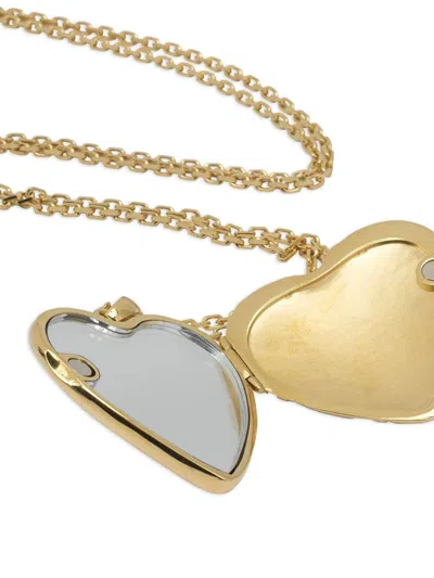 Pucci Heart Mirror Pendant Necklace Accessories In Brown