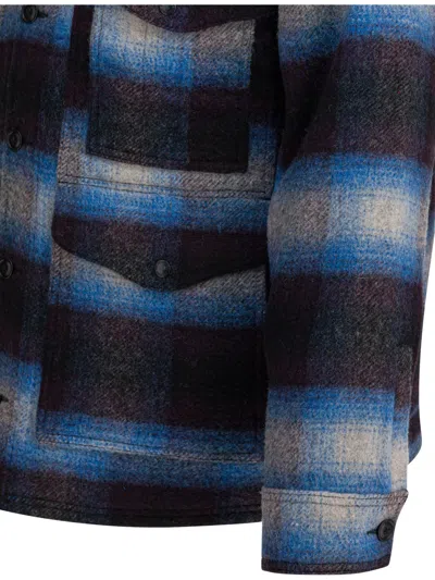 Filson Wool Blend Overshirt Jacket In Blue