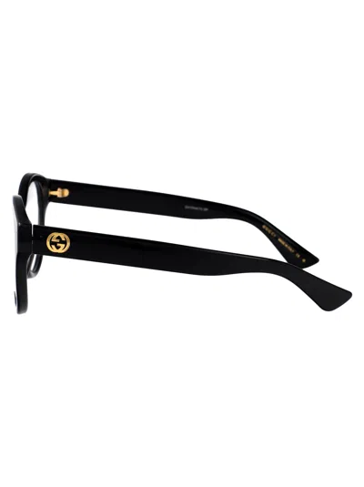Gucci Black-black-transparent Injectate Glasses In Black