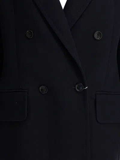 Max Mara Autry White And Blue Leather Sneakers In White