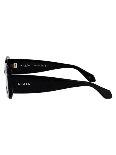 Alaïa Alaia Black Recycled Acetate Sunglasses In Blue