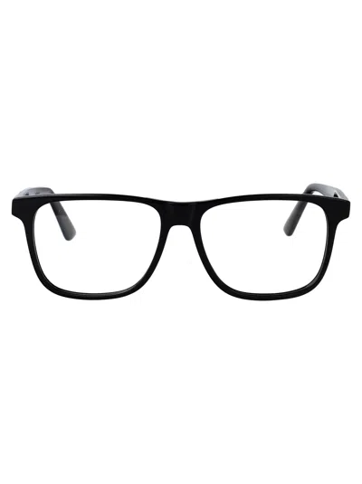 Alexander Mcqueen Black Acetate Optical Glasses In Black