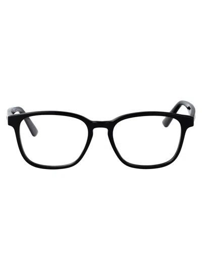 Alexander Mcqueen Black Acetate Optical Glasses In Black