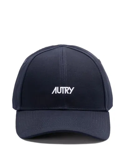Autry Blu Baseball Hat With White Logo In Blue