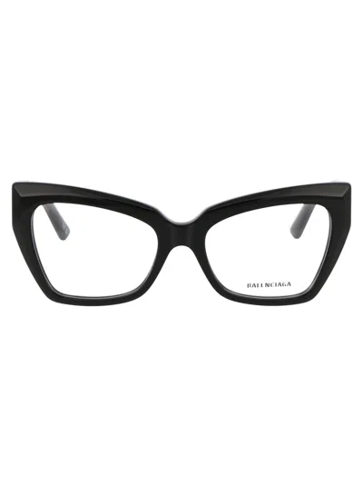 Balenciaga Black Acetate Optical Glasses In Black