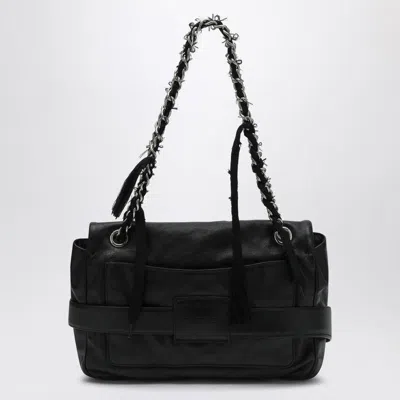 Balenciaga Black Modu Flap Medium Chain Bag In 1060 Black