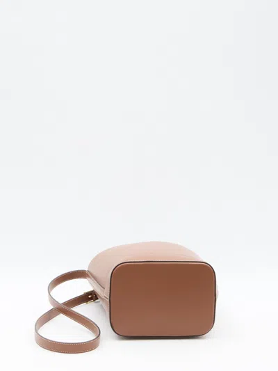 Celine Small Triomphe Bucket Bag In White