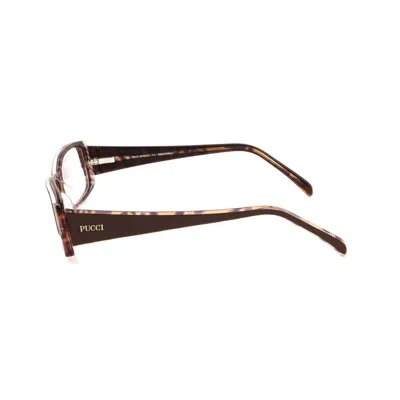 Pucci Emilio  Brown Plastic Glasses Women's (frames) In Brown