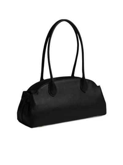 Coach Womens Empire 34 Leather Carryall Bag Black