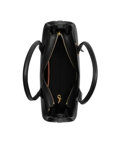 Coach Womens Empire 34 Leather Carryall Bag Black