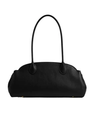 Coach Womens Empire 34 Leather Carryall Bag Black