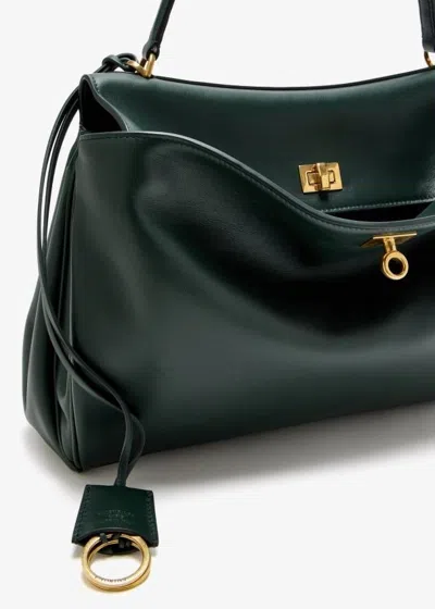 Balenciaga Leather Rodeo Top-handle Bag In Blue