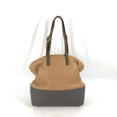 Pre-owned Fendi Beige Brown Leather Shoulder Bag () In Multi