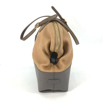 Pre-owned Fendi Beige Brown Leather Shoulder Bag () In Multi