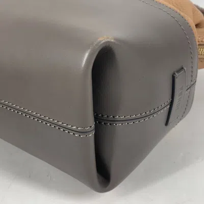 Pre-owned Fendi Beige Brown Leather Shoulder Bag () In Multi