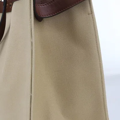 Pre-owned Fendi Beige Jacquard Leather Tote Bag () In Sand