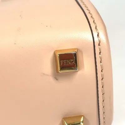 Pre-owned Fendi Beige Leather Handbag Shoulder Bag () In Sand