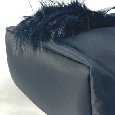 Pre-owned Fendi Black Blue Nylon Backpack () In Multi