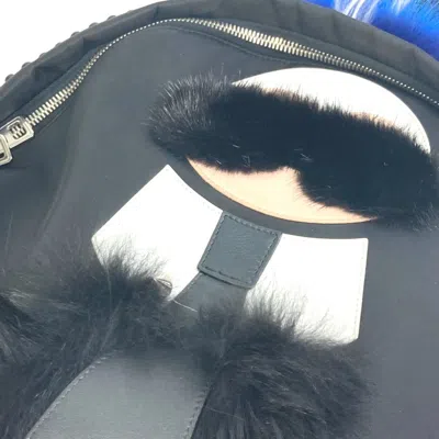 Pre-owned Fendi Black Blue Nylon Backpack () In Multi