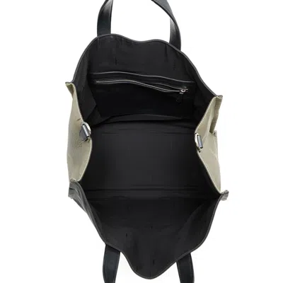 Pre-owned Fendi Black Khaki Nylon Leather Tote Bag () In Multi