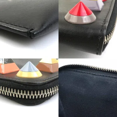 Pre-owned Fendi Black Leather Clutch Bag ()