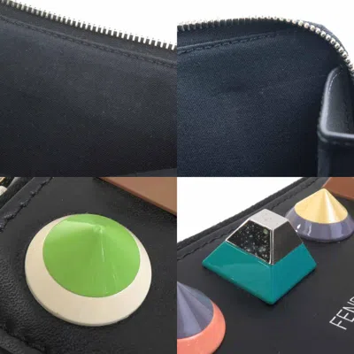 Pre-owned Fendi Black Leather Clutch Bag ()