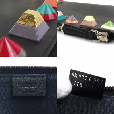 Pre-owned Fendi Black Leather Clutch Bag ()