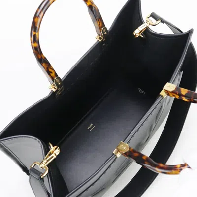 Pre-owned Fendi Black Leather Tote Bag ()