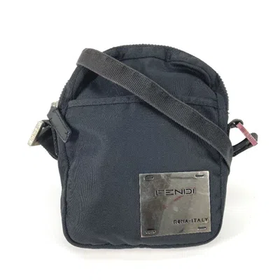 Pre-owned Fendi Black Nylon Pochette Shoulder Bag ()