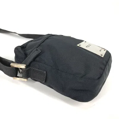 Pre-owned Fendi Black Nylon Pochette Shoulder Bag ()