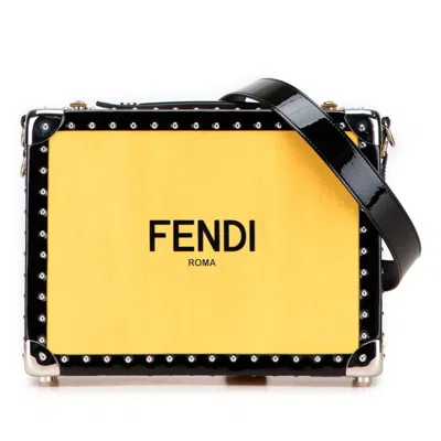 Pre-owned Fendi Black Yellow Leather Shoulder Bag () In Multi