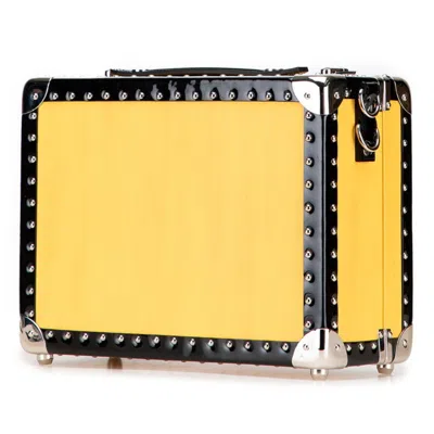 Pre-owned Fendi Black Yellow Leather Shoulder Bag () In Multi