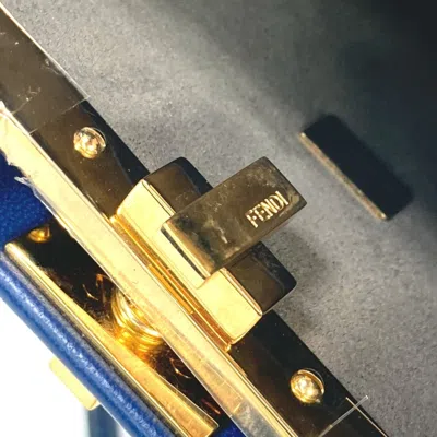 Pre-owned Fendi Blue Faux Fur Handbag Shoulder Bag ()