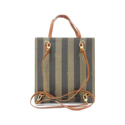 Pre-owned Fendi Brown Coated Canvas Backpack ()