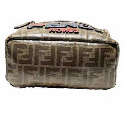 Pre-owned Fendi Brown Coated Canvas Backpack ()