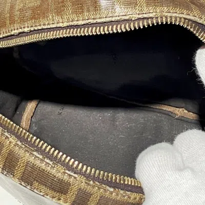 Pre-owned Fendi Brown Coated Canvas Backpack ()