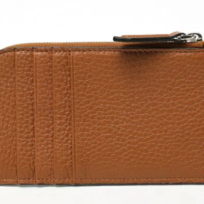 Pre-owned Fendi Brown Ivory Leather Coin Purse/coin Case ()