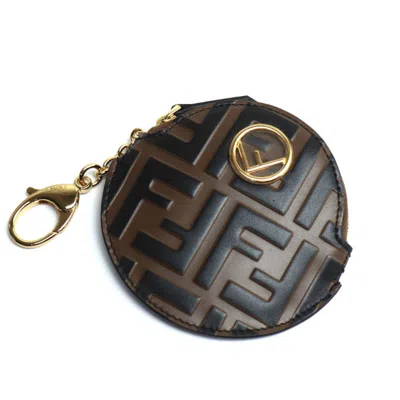 Pre-owned Fendi Brown Leather Coin Purse/coin Case ()
