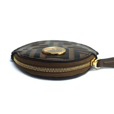 Pre-owned Fendi Brown Leather Coin Purse/coin Case ()