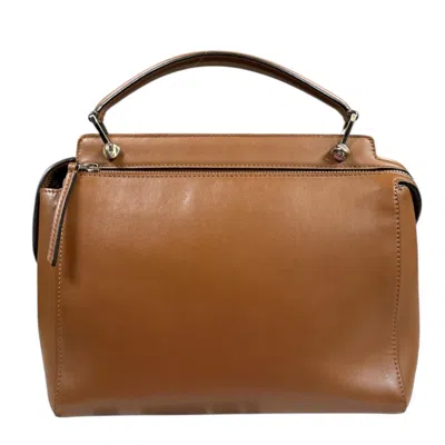 Pre-owned Fendi Dotcom Brown Leather Shoulder Bag ()