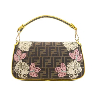 Pre-owned Fendi Gold Canvas Shoulder Bag ()
