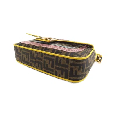 Pre-owned Fendi Gold Canvas Shoulder Bag ()