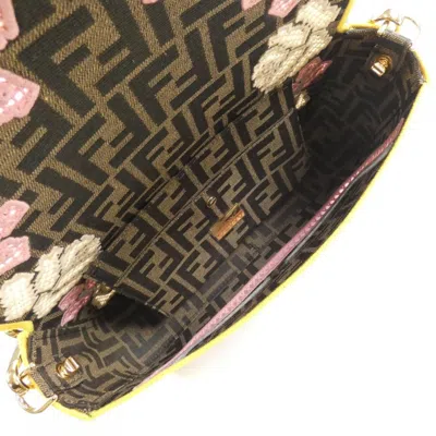 Pre-owned Fendi Gold Canvas Shoulder Bag ()