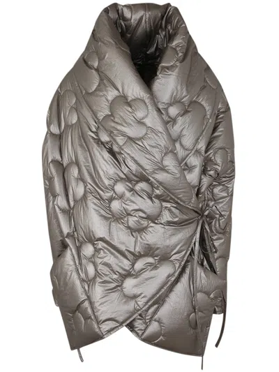 Maria Calderara Padded Wrap Choc Oversized Fluffy Hug In Black