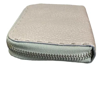 Pre-owned Fendi Gray Leather Coin Purse/coin Case ()