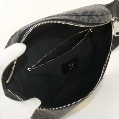Pre-owned Fendi Gray Pvc Leather Fanny Pack Sling Bag ()