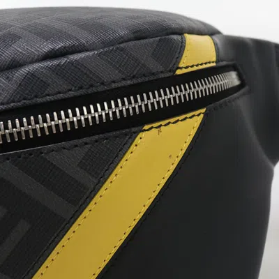 Pre-owned Fendi Gray Pvc Leather Fanny Pack Sling Bag ()