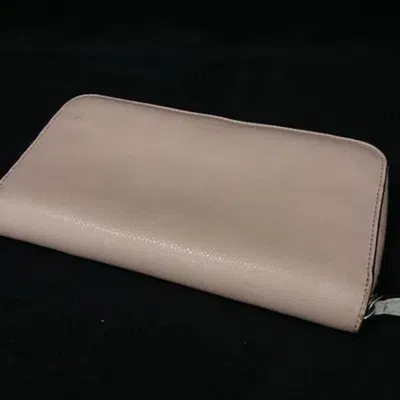 Pre-owned Fendi Light Blue Multi-color Pink Leather Coin Purse/coin Case ()